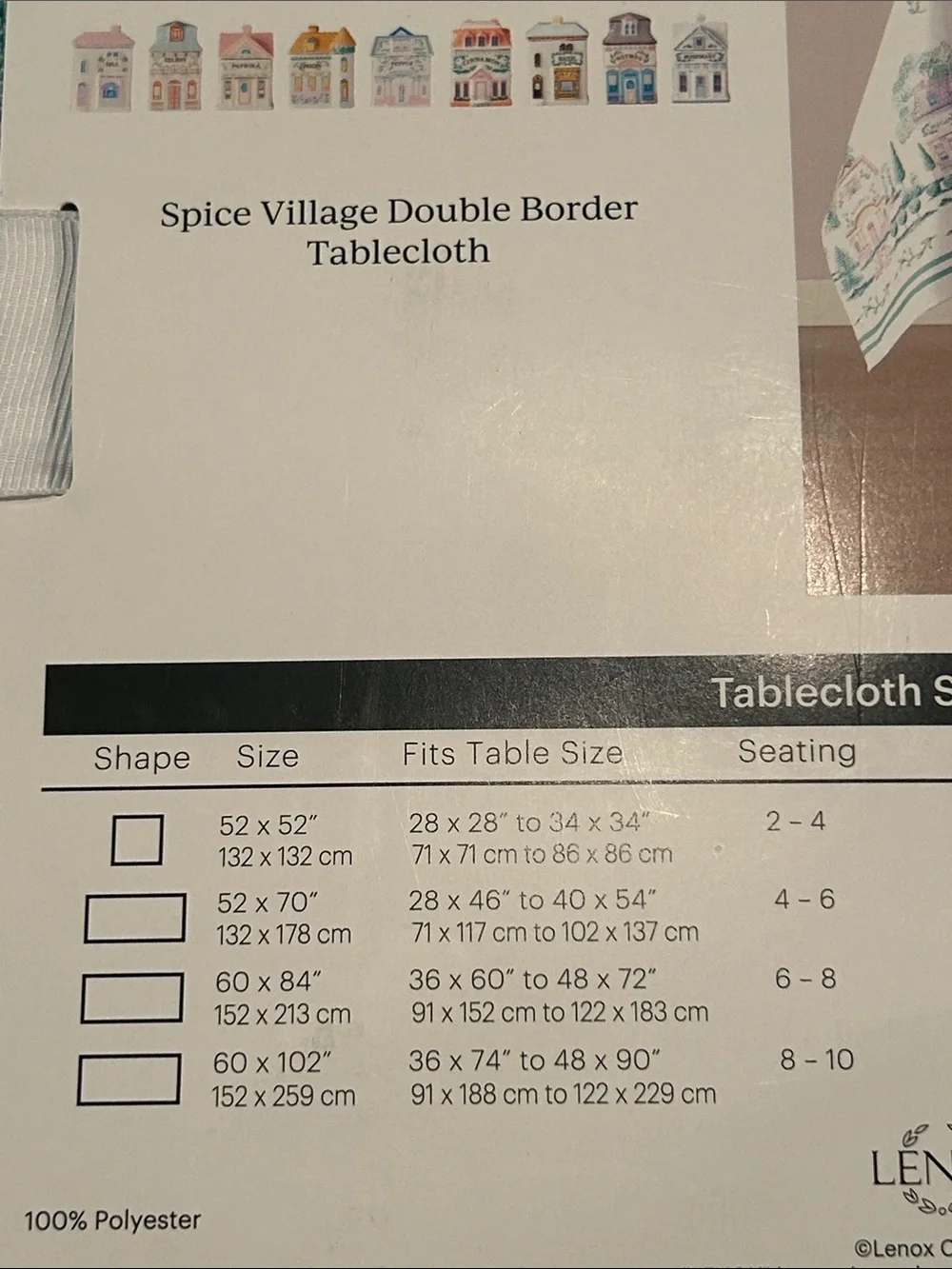 Lenox Spice Village White Tablecloth